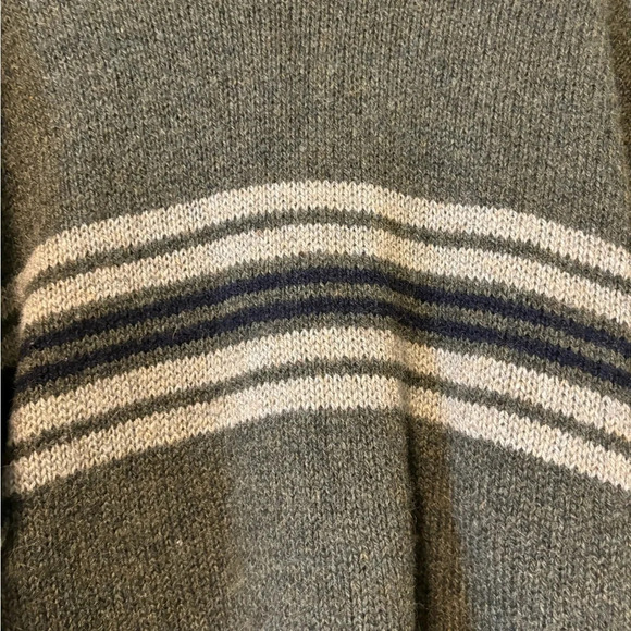 Vintage Men’s BKE Wool Green Striped Sweater- Size XL Made in USA - Picture 5 of 5